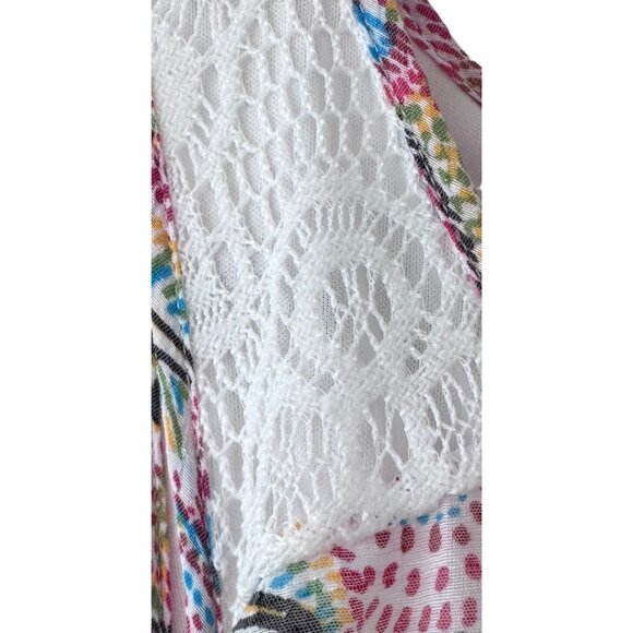 Marissa Olivia Floral Maxi Dress Sleeveless Tiered Bodice Multicolor Size M - Picture 5 of 7